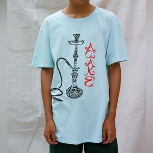 Awake Light Blue Hookah Graphic Tee